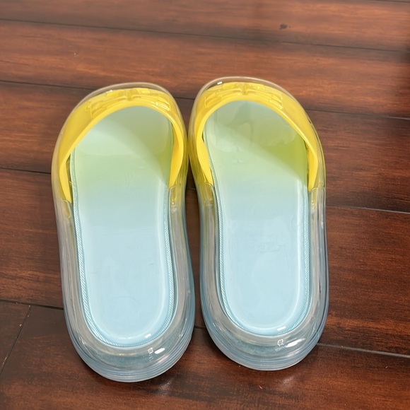 Tory Buch Women's Bubble Jelly Sandals Slides 12 Firefly Slip On Vacation NWOB - Picture 6 of 11